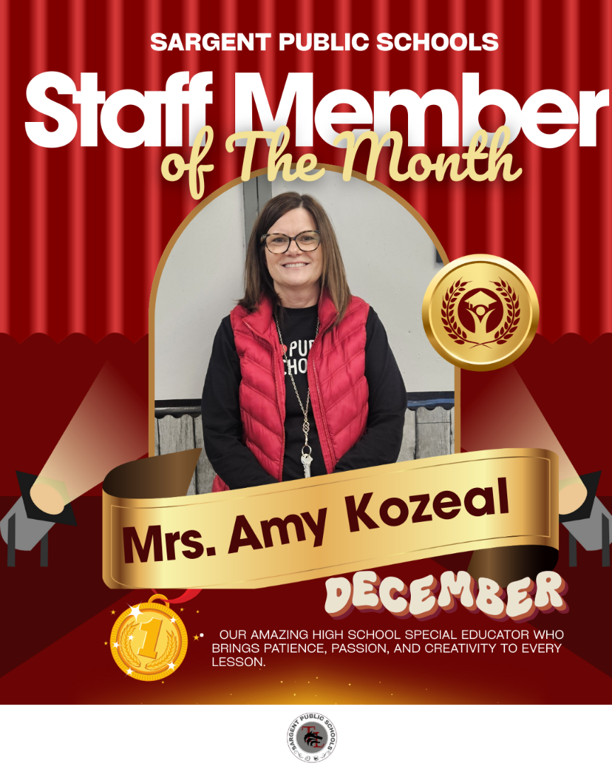 December 25 Staff member of the month poster